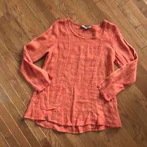 Flax size S long sleeve linen blouse